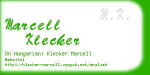 marcell klecker business card